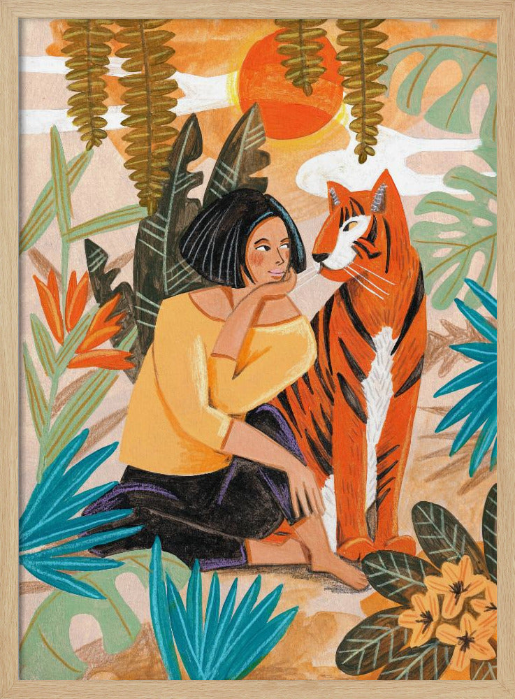 Woman with Tiger Poster