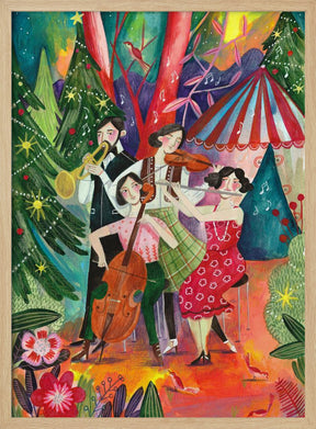 Christmas music in the forest Poster