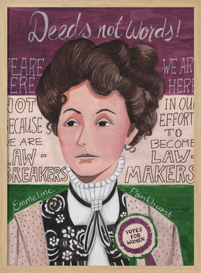 Portrait of a woman, Emmeline Pankhurst Poster