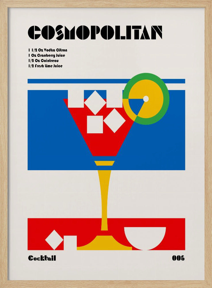 Cosmopolitan Bauhaus Cocktail Poster