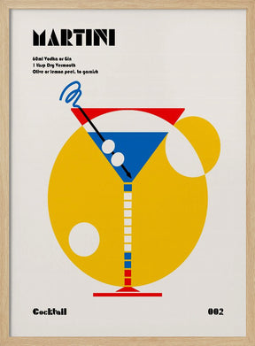 Martini Bauhaus Cocktail Poster