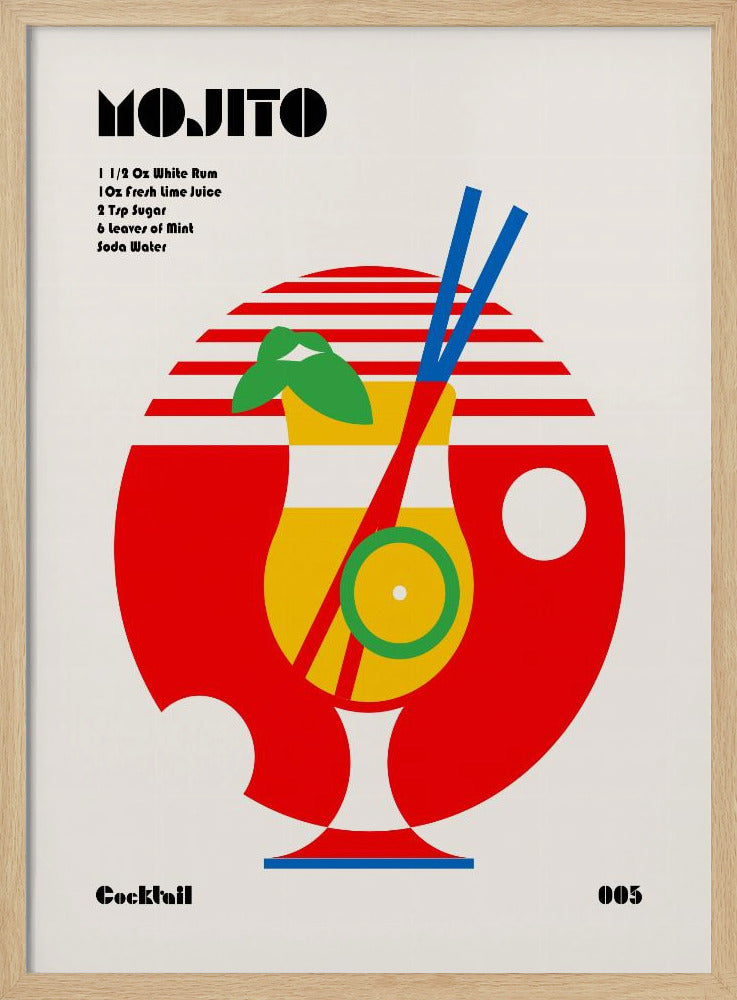 Mojito Bauhaus Cocktail Poster