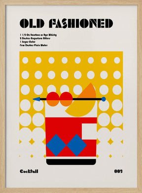 Old Fashioned Bauhaus Cocktail Poster