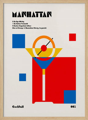 Manhattan Bauhaus Cocktail Poster