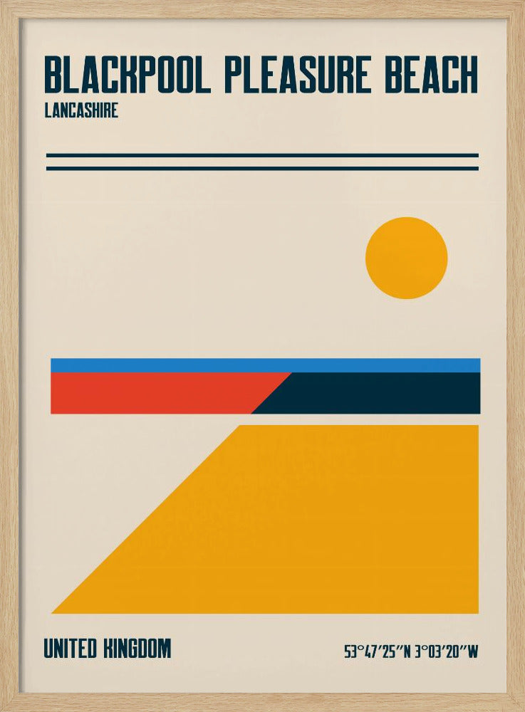 Blackpool Pleasure Beach Travel Poster Poster