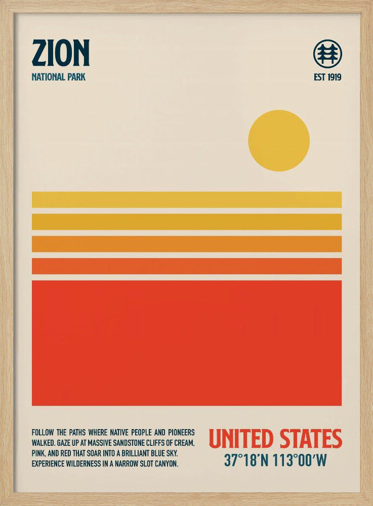 Zion National Park Travel Poster Poster