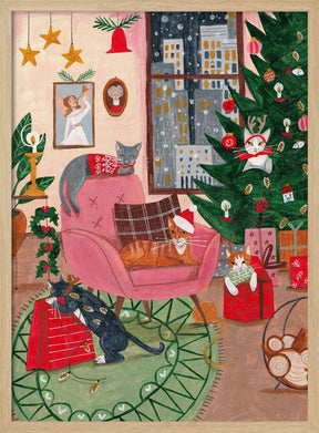 Christmas Cats in NY Poster