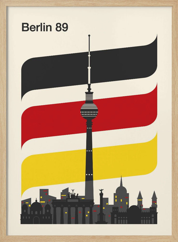 Berlin Retro Travel Print Poster