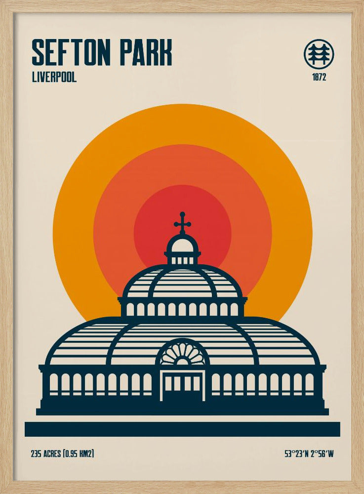 Sefton Park Palm House Travel Print Poster