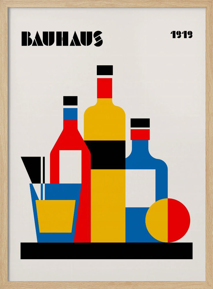 Bauhaus Wine Print Poster