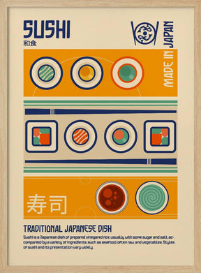 Sushi Japanese Food Print Poster