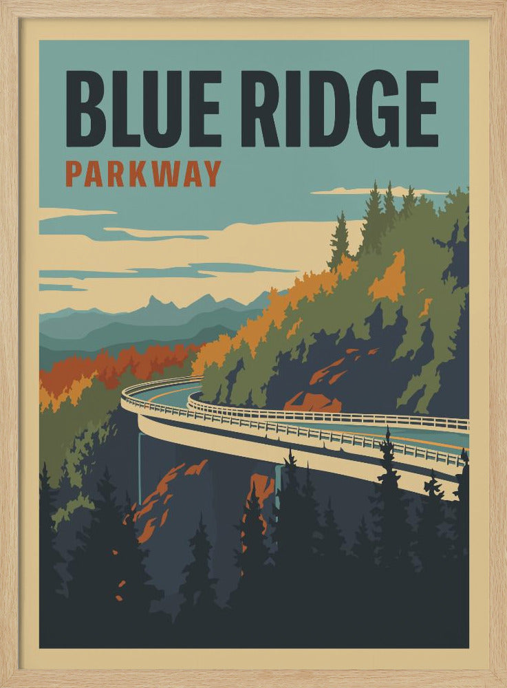 Blue Ridge Parkway Travel Print Poster