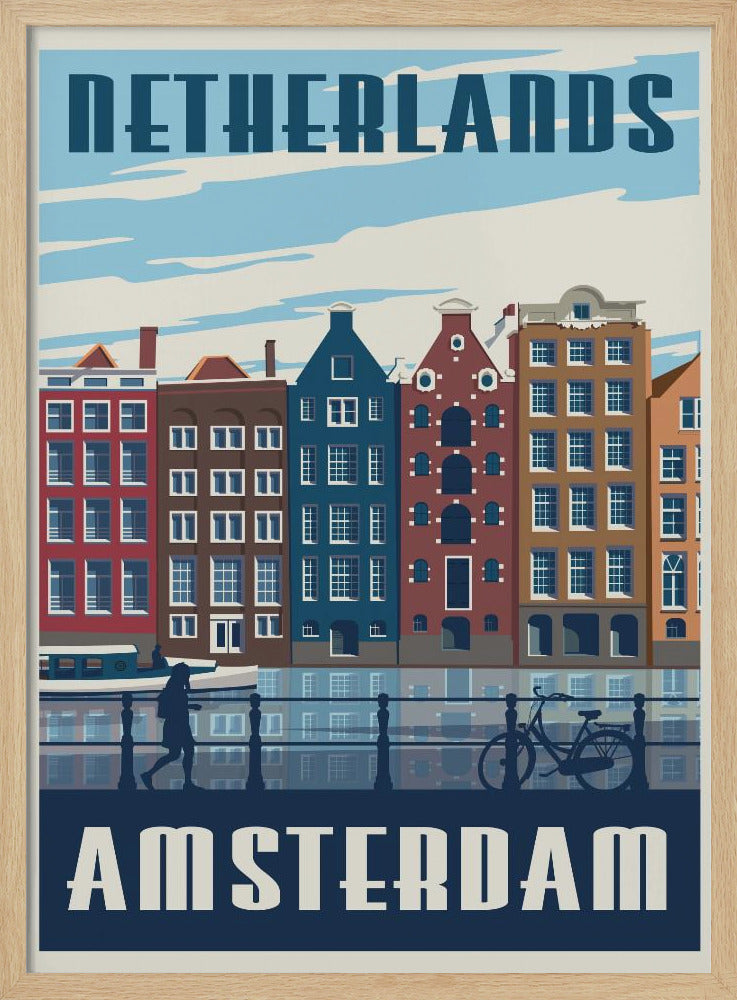 Amsterdam Travel Print Poster