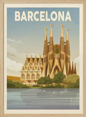 Barcelona Travel Print Poster