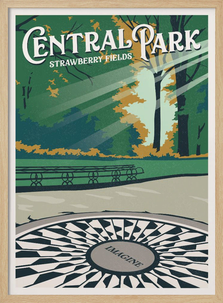 Central Park New York Travel Print Poster