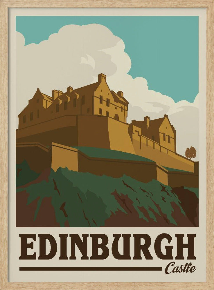 Edinburgh Castle Travel Print Poster