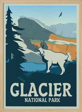 Glacier National Park Travel Print Poster