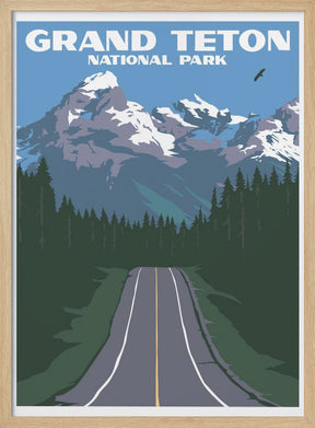 Grand Teton National Park Travel Print Poster