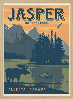 Jasper National Park Travel Print Poster