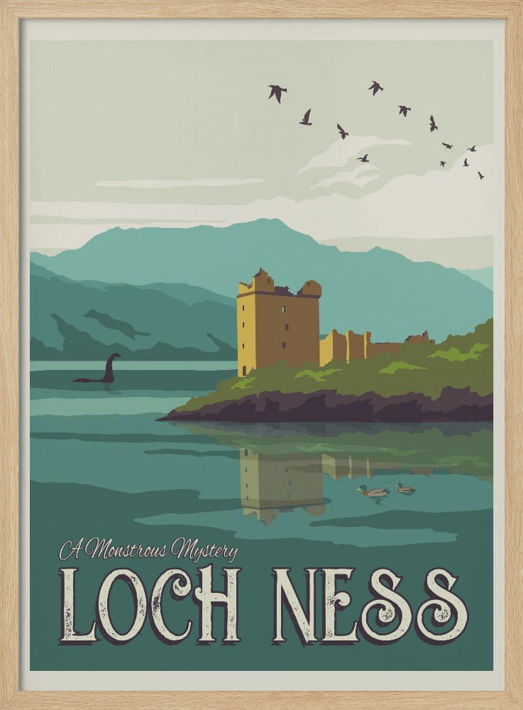 Loch Ness Travel Print Poster