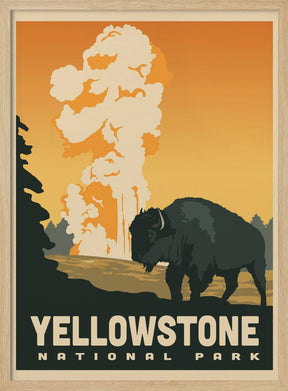 Yellowstone National Park Travel Print Poster