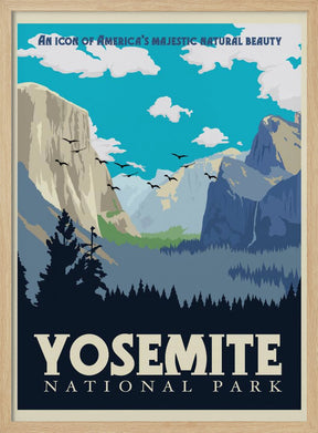 Yosemite National Park Travel Print Poster