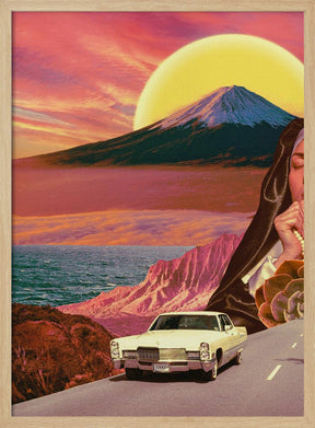 Retro Landscape Collage Poster