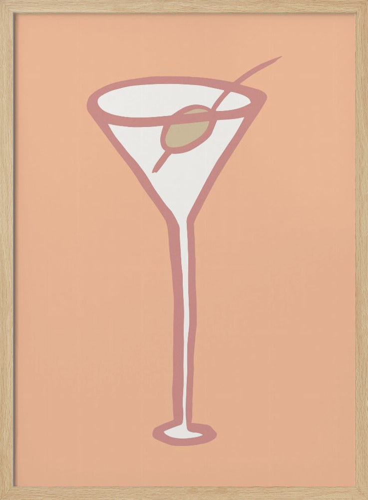 Olive In Glass Peach Fuzz Poster Poster