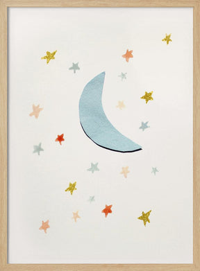 Moon & Stars Poster