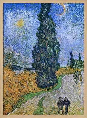 Vincent Van Gogh's Road With Cypress and Star 1890 Poster