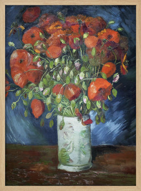 Vincent Van Gogh's Vase With Poppies (1886) Poster