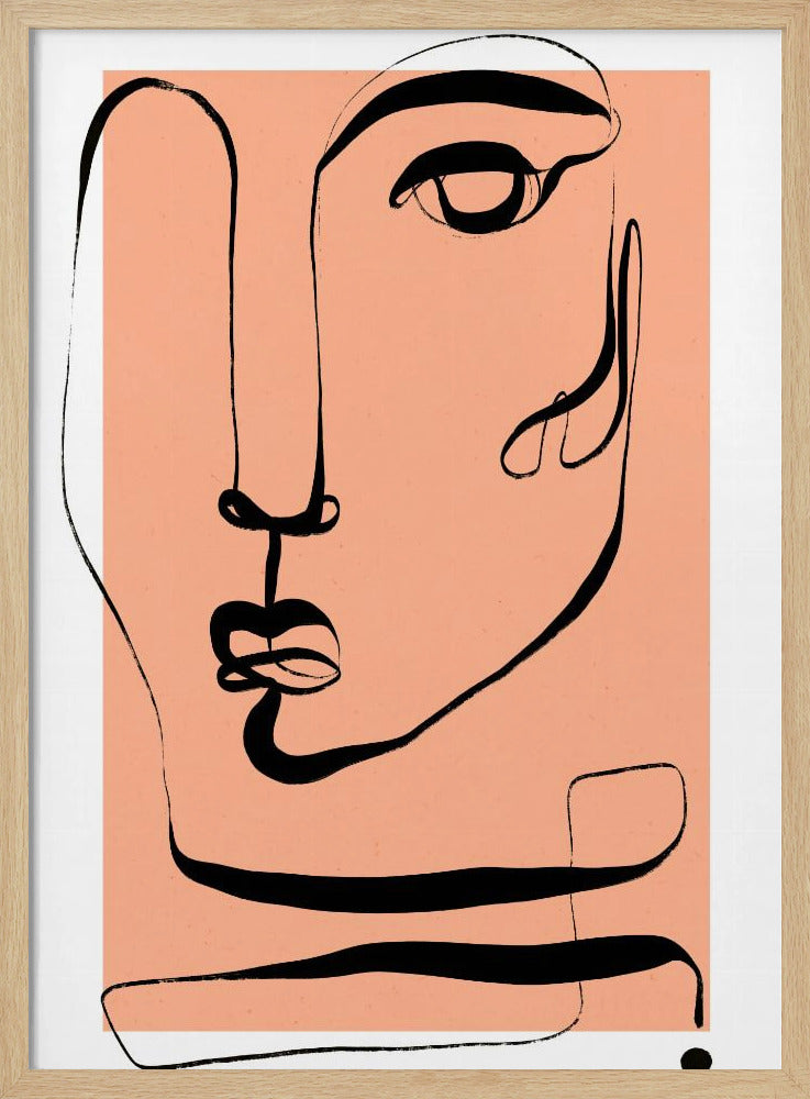 Le Visage (Peach) Poster