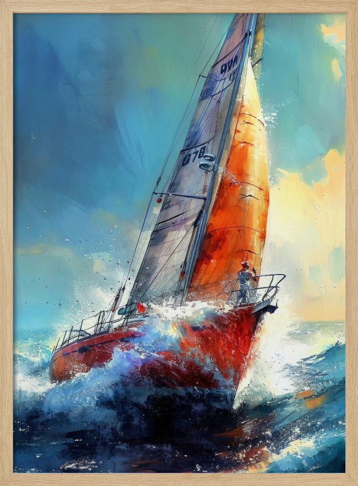 Yacht racing sport art 30 Poster