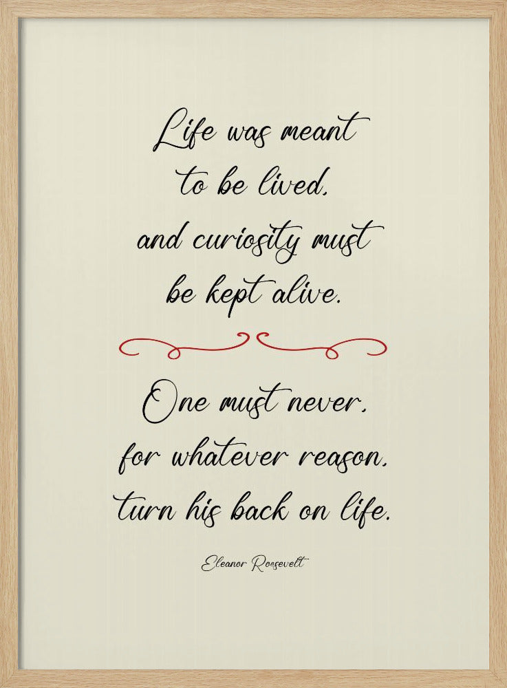 Eleanor Roosevelt quote Poster