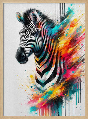 Colorful Zebra Poster