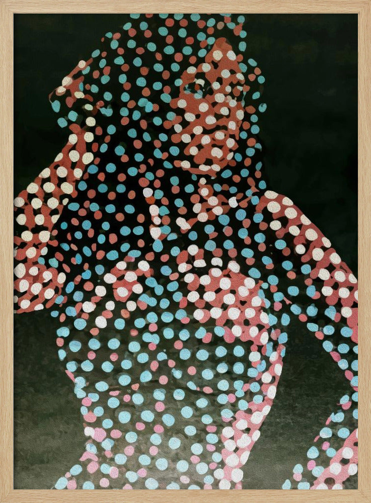 Woman in dots Poster