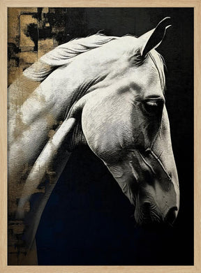 White horse Poster