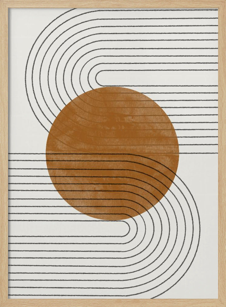 Beige and Brown Balance No.3 Poster