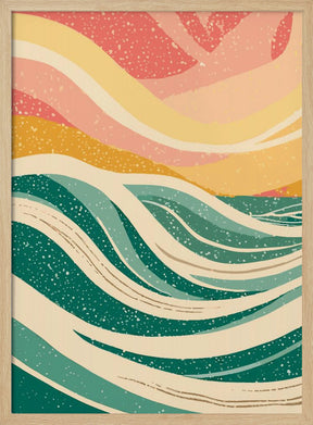 Abstract Sea Waves Poster