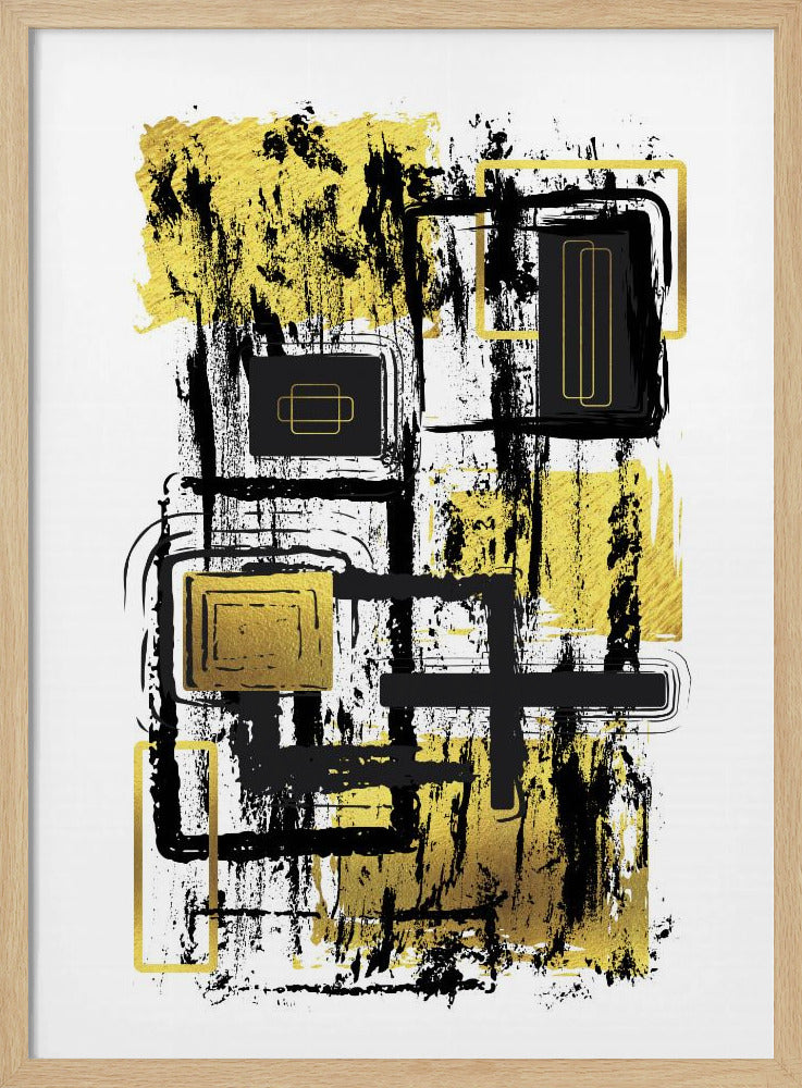 ABSTRACT ART Construction Plan Poster