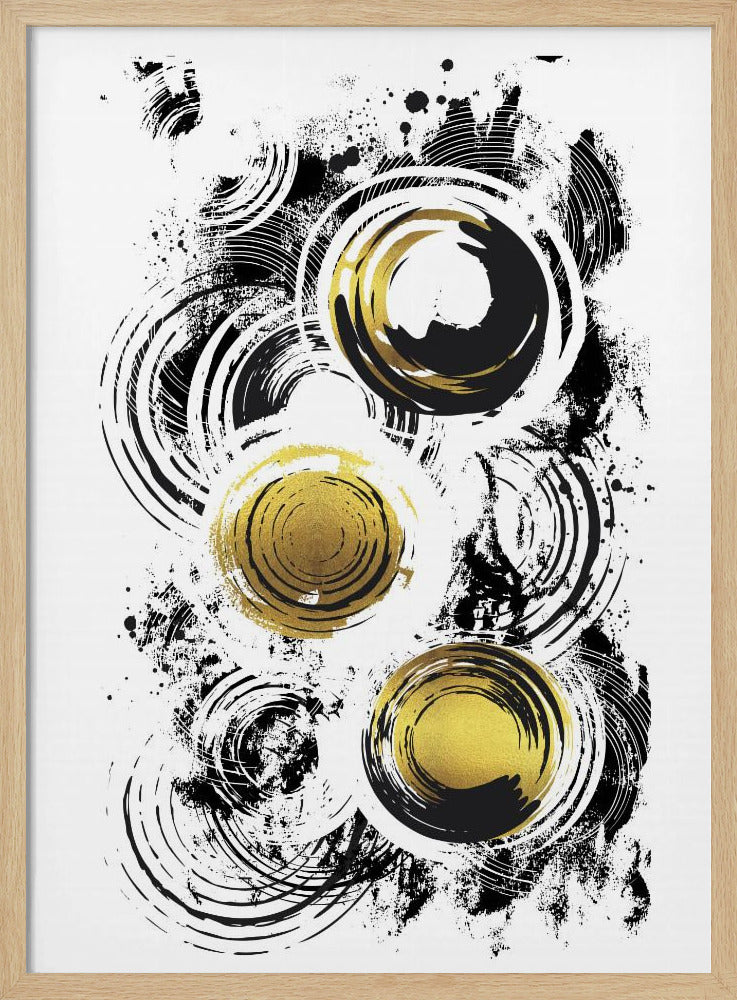 ABSTRACT ART Raving Circles Poster