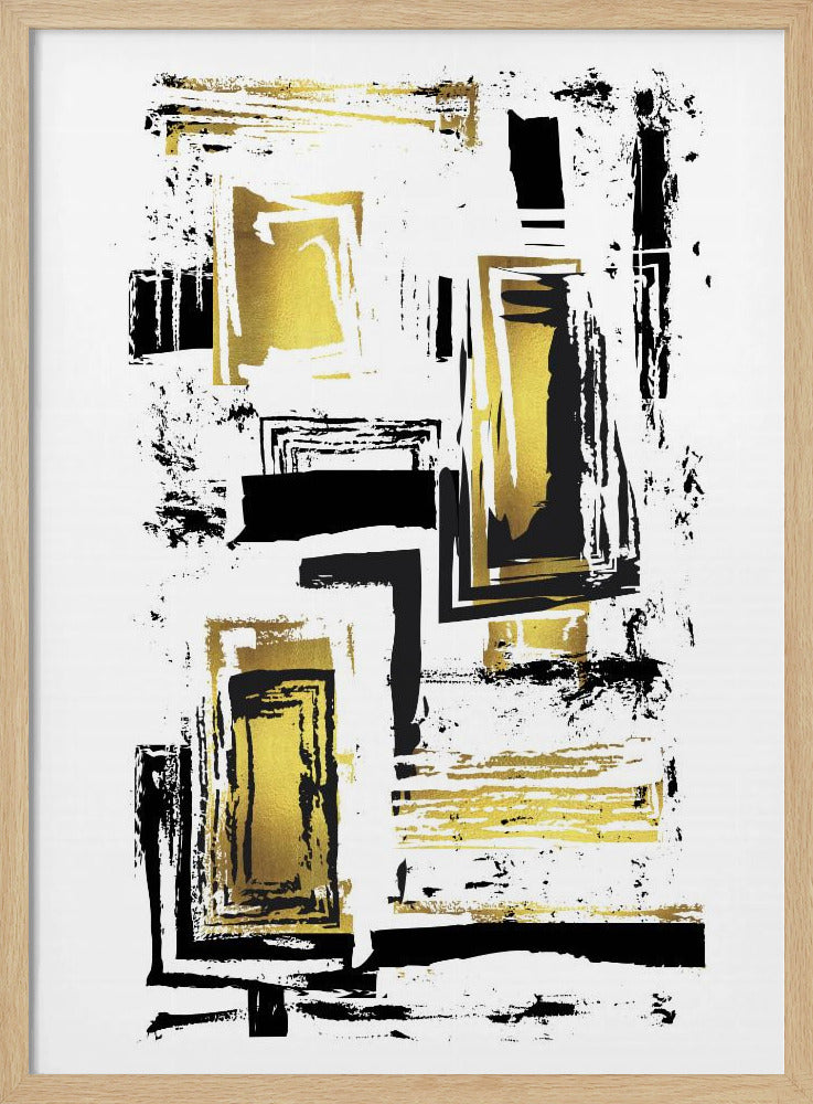 ABSTRACT ART Edgy Structures Poster