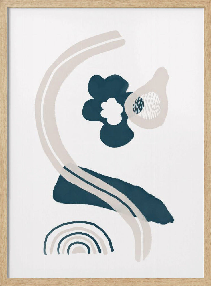 Abstract inky shapes no. 8 - Spring Awakening Poster