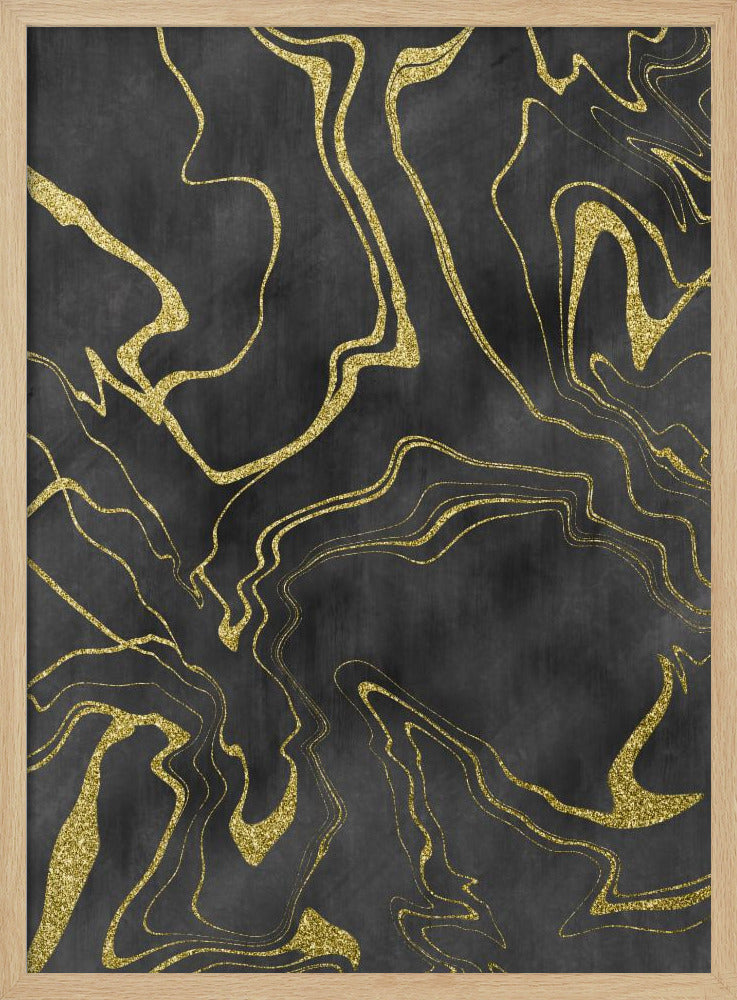 Golden Flows No. 11 Poster