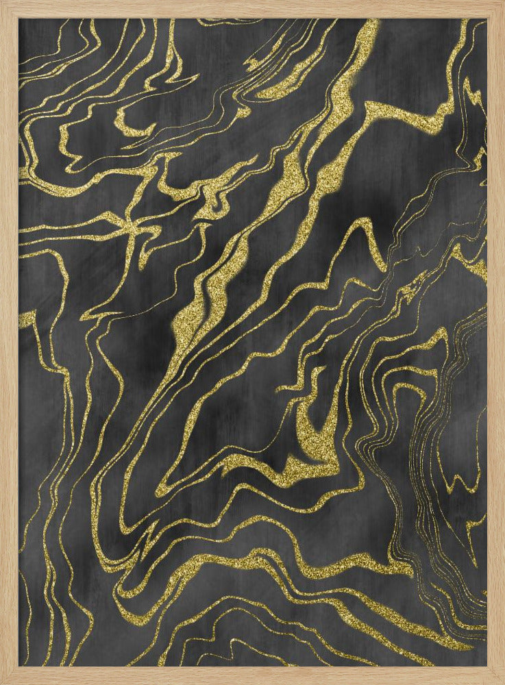 Golden Flows No. 9 Poster