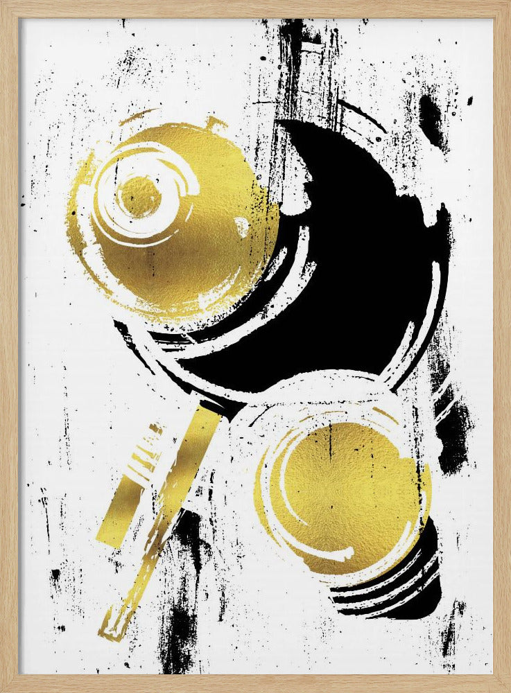 ABSTRACT ART Flying spheres Poster