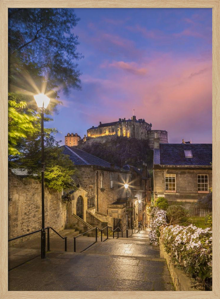 Charming Edinburgh Castle Sunset Poster