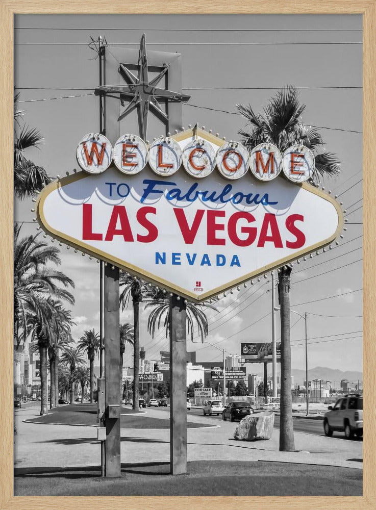 LAS VEGAS Sign - colorkey Poster