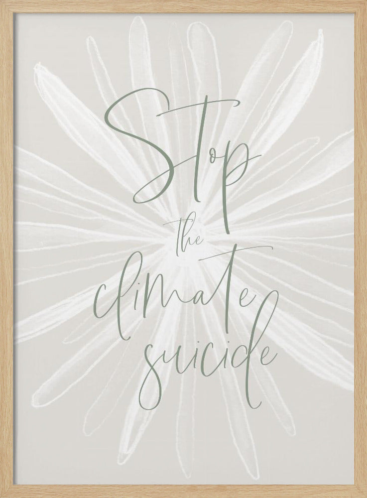 Stop the climate suicide Poster