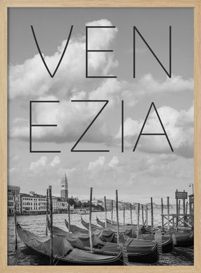 VENICE Grand Canal and St Mark&#039;s Campanile | Text &amp; Skyline Poster